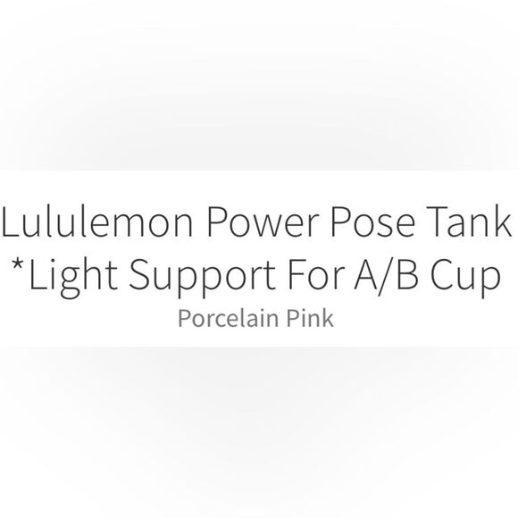 Lululemon Power Pose Tank Light Support For A/B Cup Porcelain Pink - Picture 4 of 13